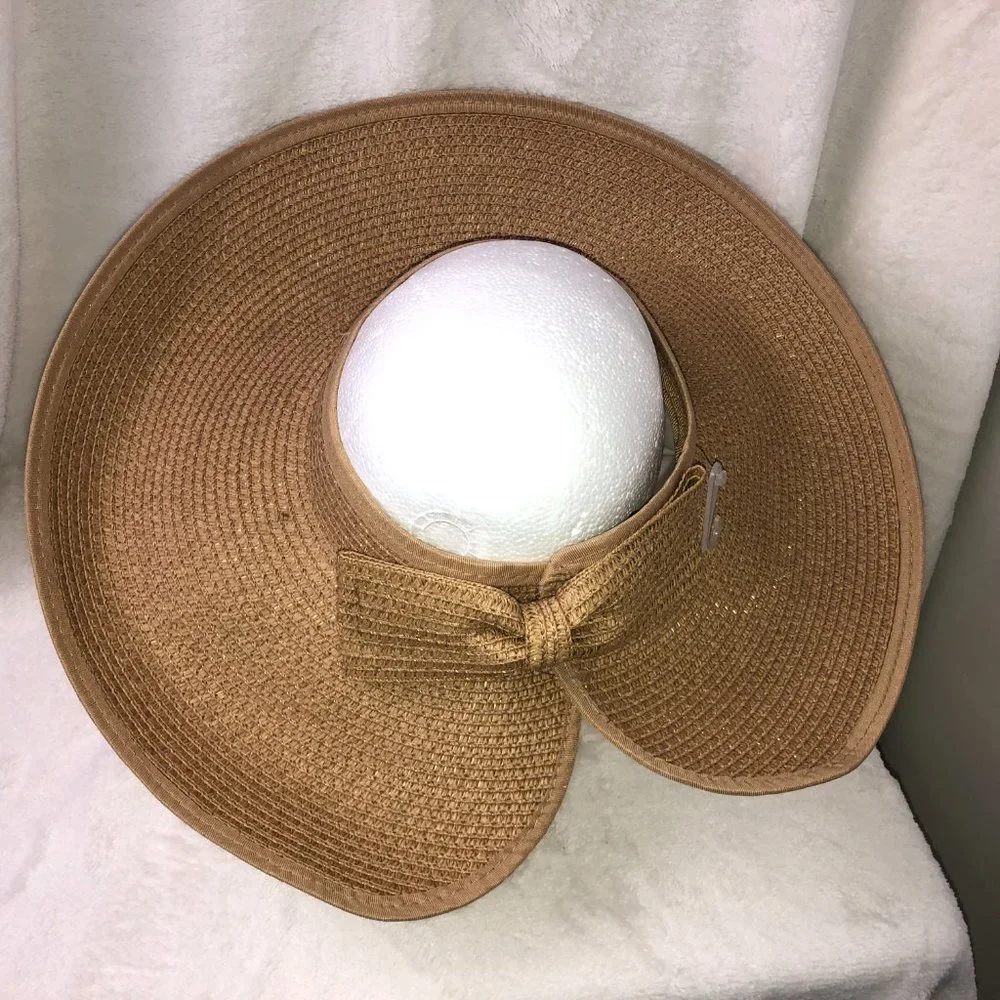 Falls‎ Creek Floppy Straw Hat Beige Tan OSFA